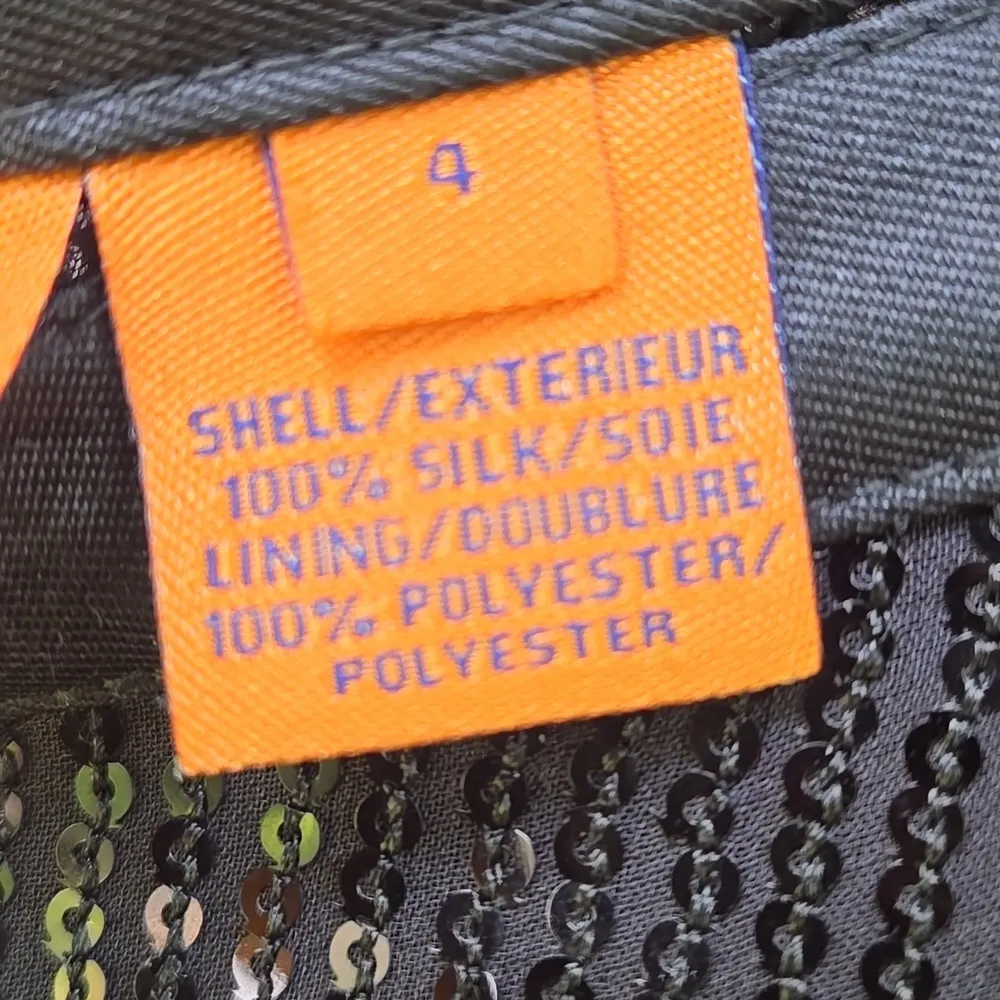 Tory Burch Women's Black Silk Sequin Wide Leg Dress Pant Party  Size 4 - Image 5