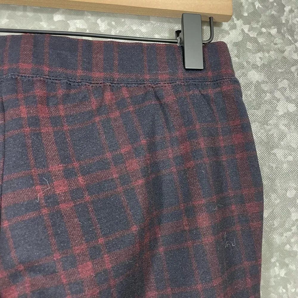 Talbots Women's Blue & Red Plaid Soho Legging Ankle Pants - Size Small Petite - Image 6