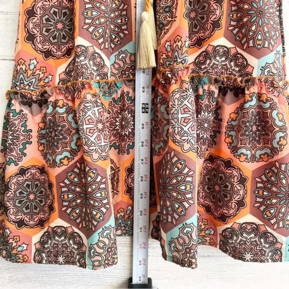 Raga Multi Print Flutter Sleeve A Line Dress - Image 13