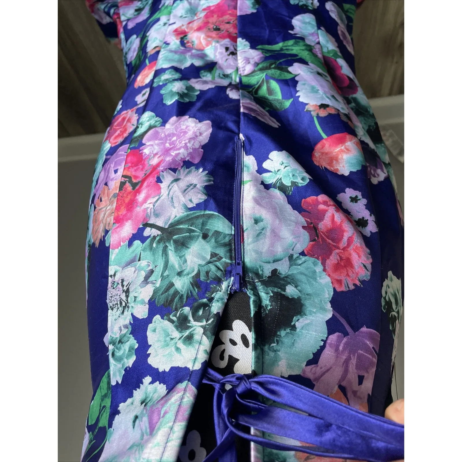 NEW My Michelle Floral Mermaid Sz 5 Off the Shoulder‎ Lace Up Back Mermaid Dress - Image 9