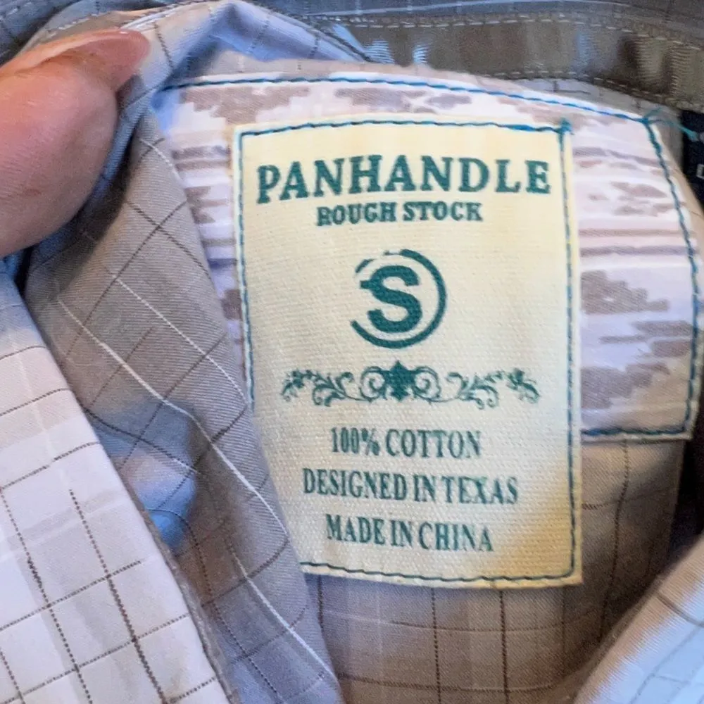 Panhandle Rough Stock Western Shirt‎ nwt Gray - Image 5