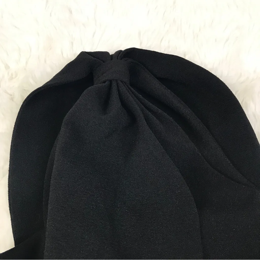 DRESS THE POPULATION TIffany Black One Shoulder Midi Dress Cocktail Party Medium - Image 7