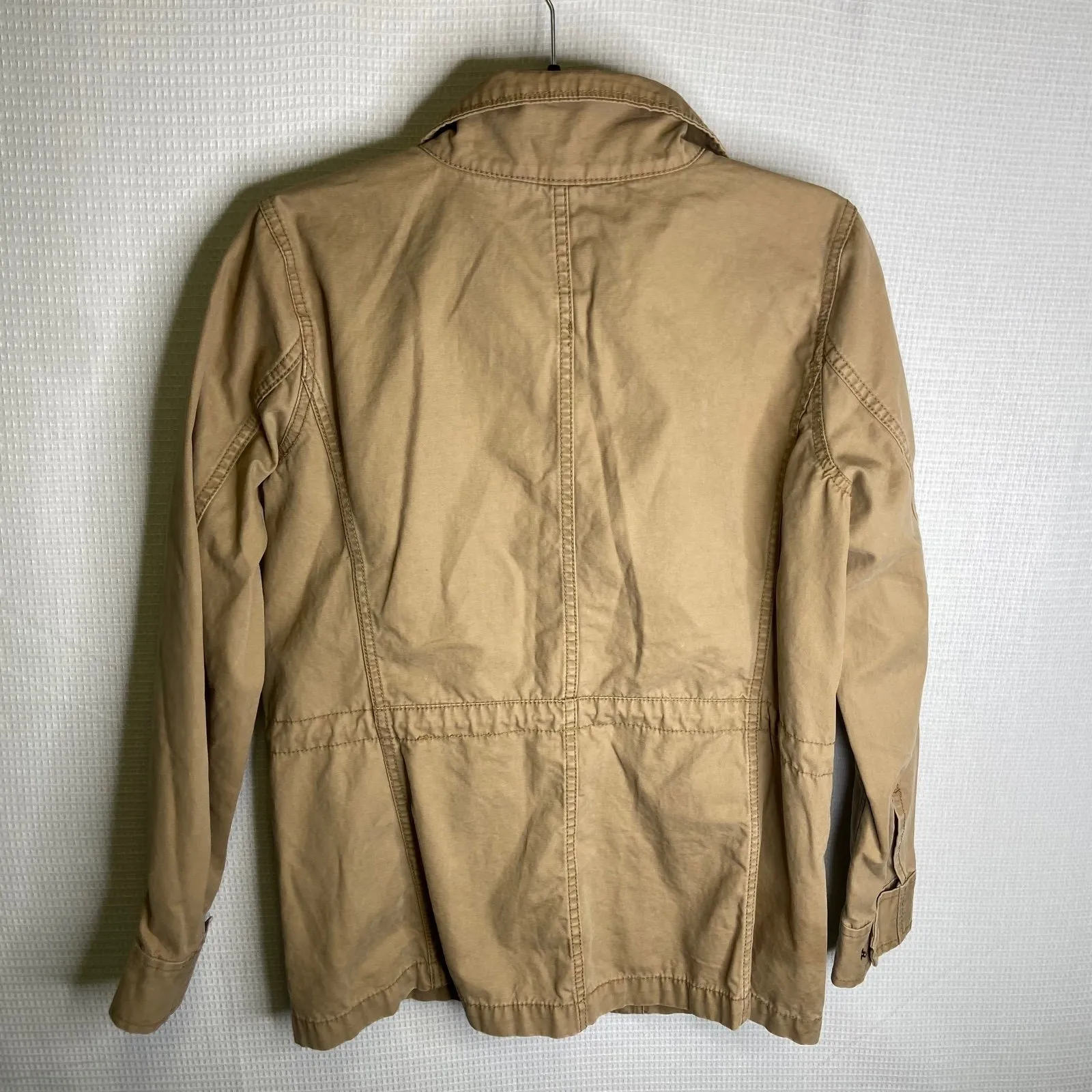 Madewell Jacket‎ Womens Utility Military Full Zip Khaki Tan Pockets - Image 3