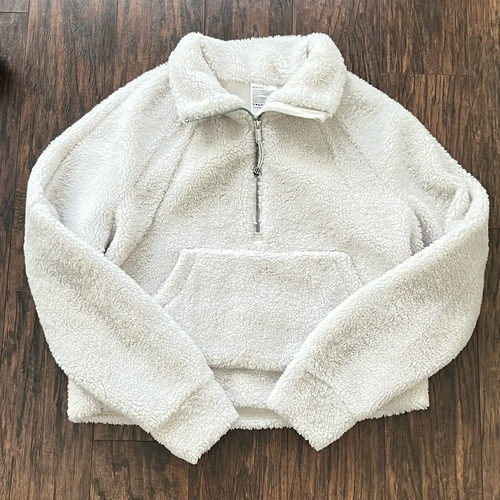 Lululemon Scuba Oversized Fleece jacket cream Bone XS/Small - Image 6
