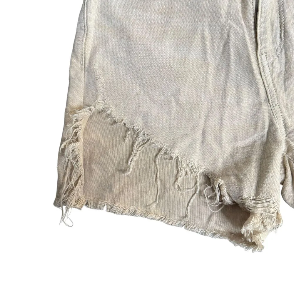 American‎ Eagle High Rise Mom Denim Shorts Size 000 Distressed Destroyed Cut Off - Image 2