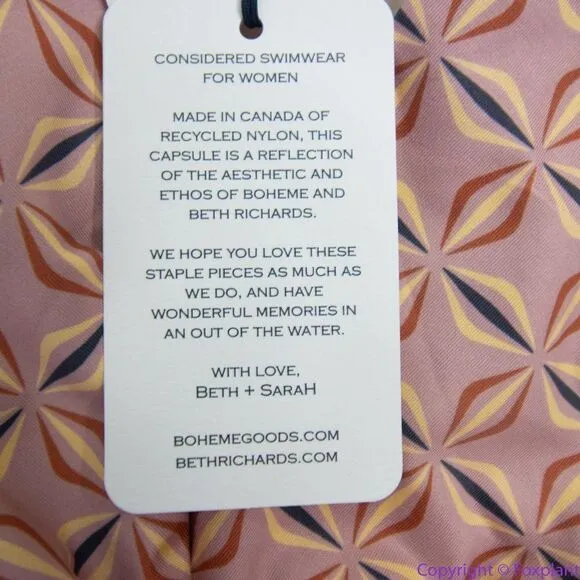 NEW Free people x Beth Richards Boheme chai geo bikini bottom, L Brown Size L - Image 10