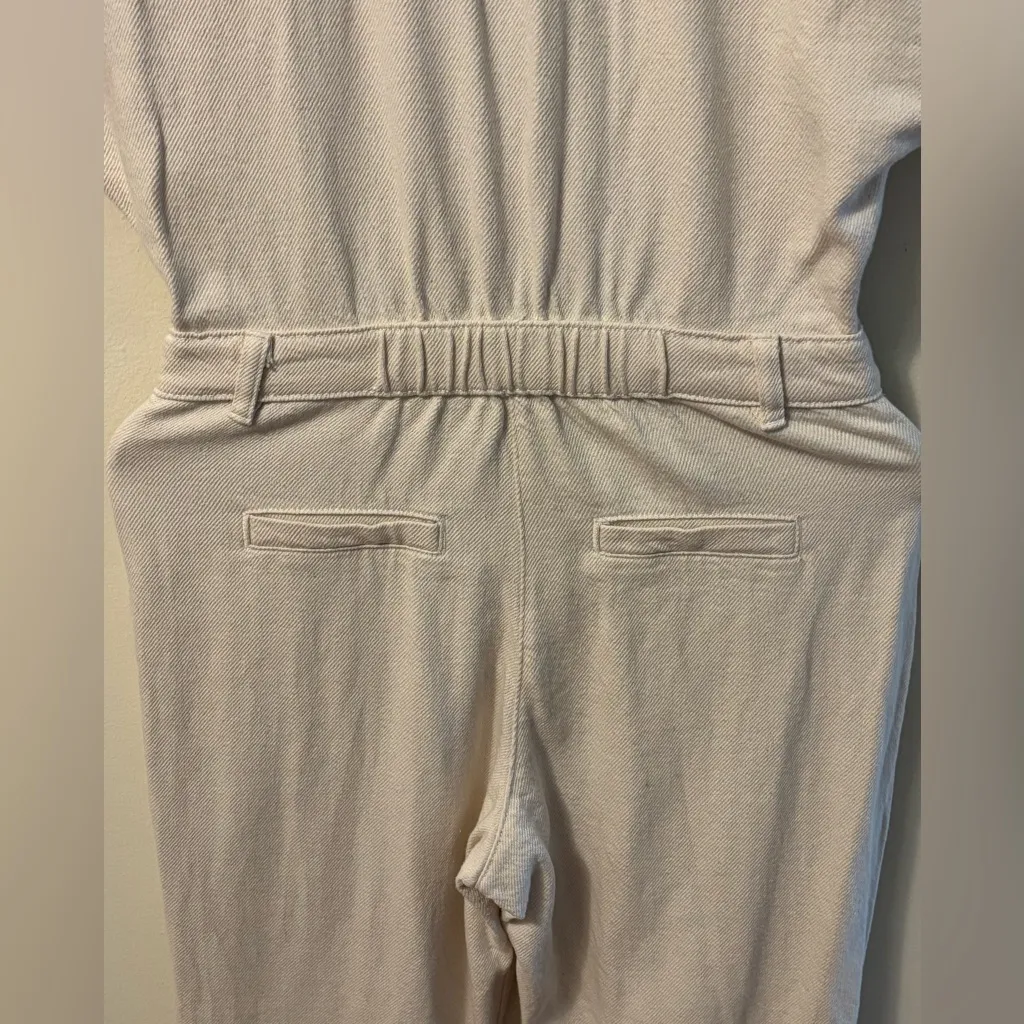 Zara Cream Button-Up Jumpsuit - Image 7