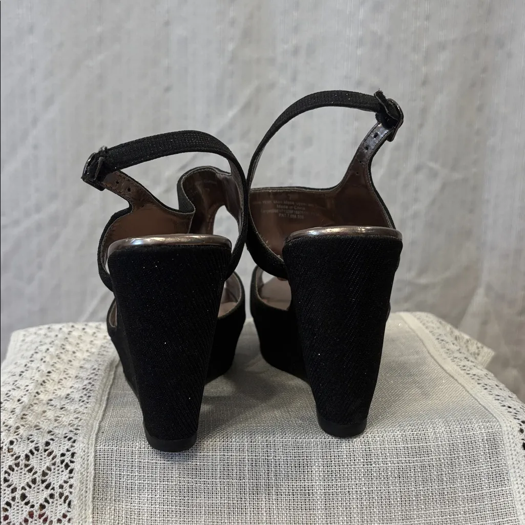 Betsey Johnson Betseyville Sparkly Wedge Sandals - Image 5