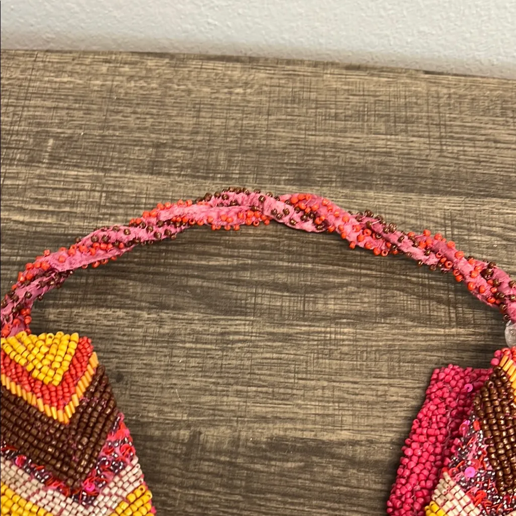 Boho Beaded Bag 🧡💛🤎 Yellow - Image 5