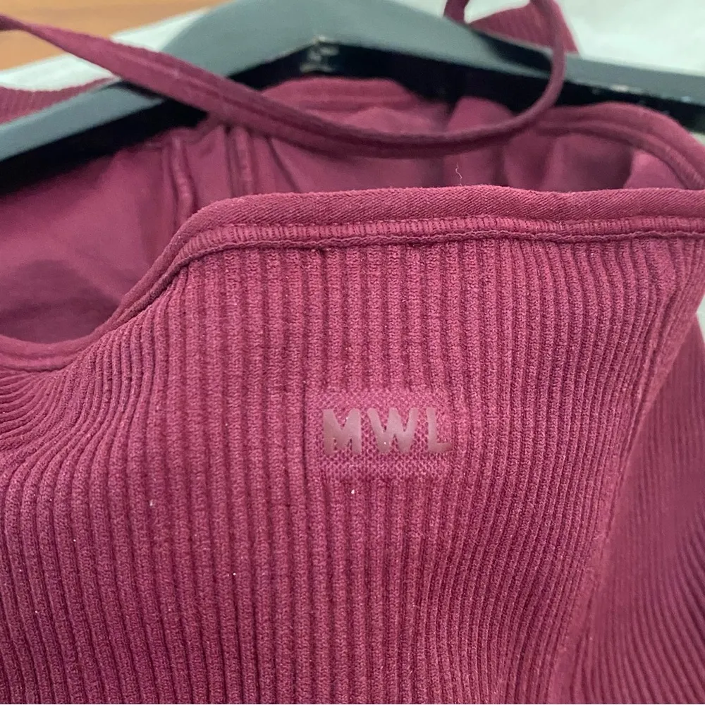 Seamless Halter Biker Unitard in Cabernet Size S/M - Image 10