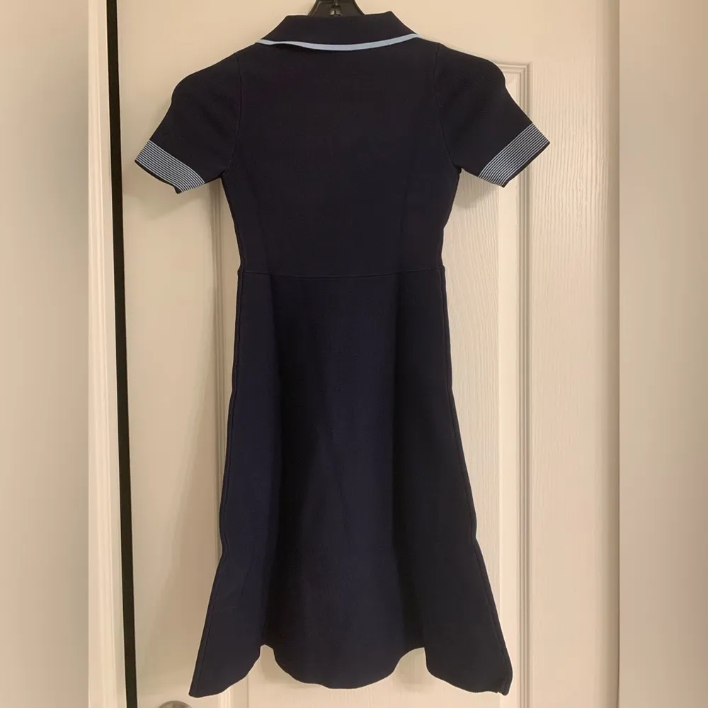 Sandro | Half-Zip Knit Dress | Marine | 34 (US XS) - Image 5