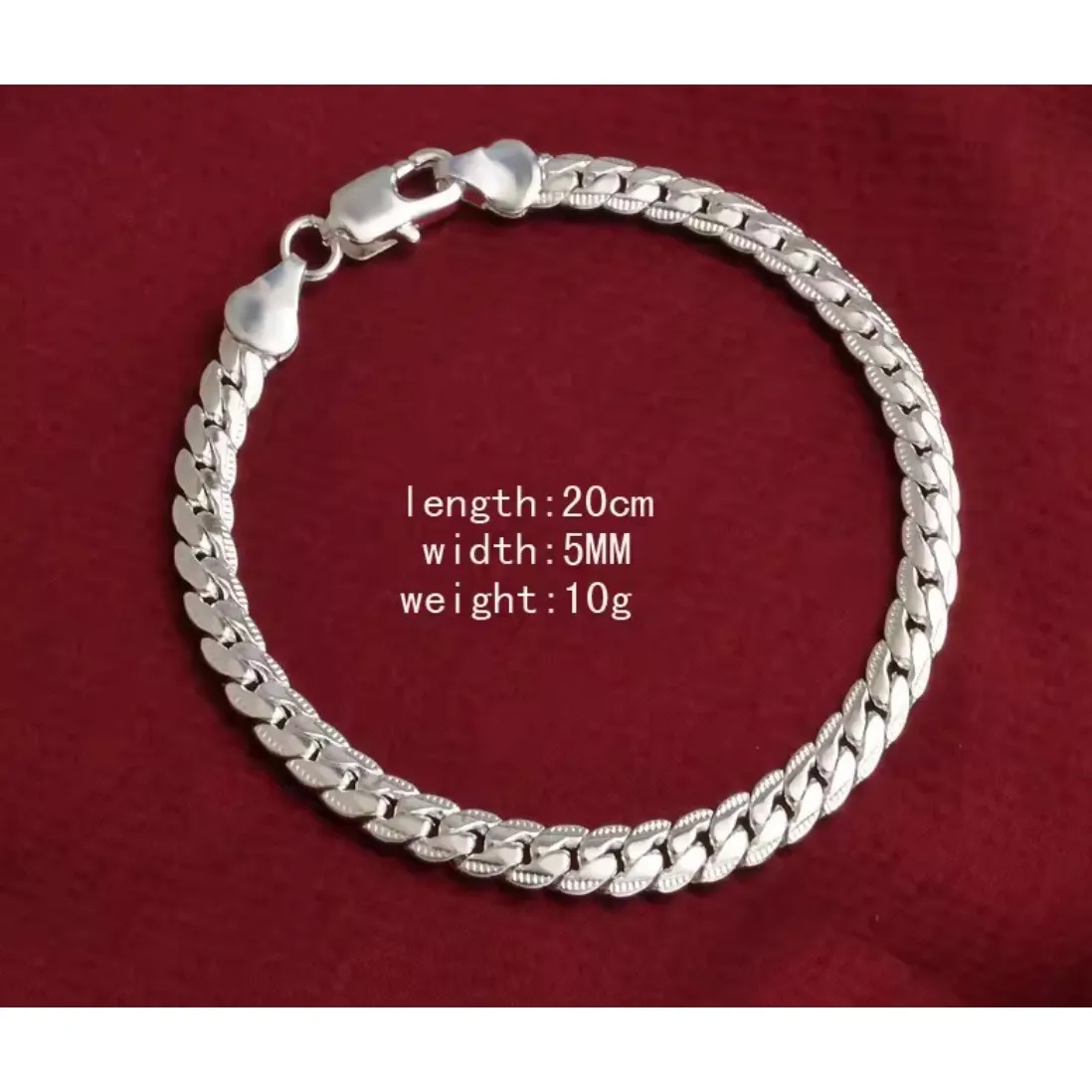 NEW 925 Sterling Silver Bracelet Herringbone Chain Link Jewelry,‎ 7” - Image 12