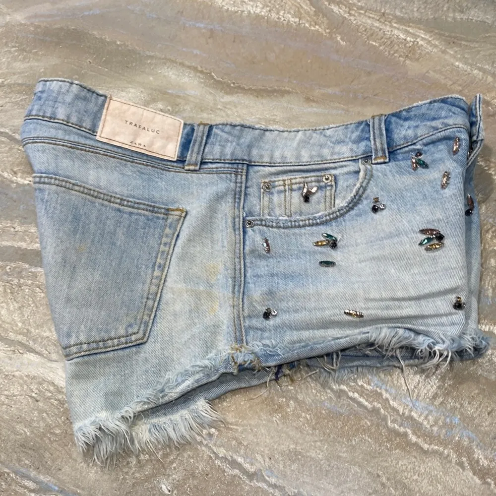 Zara Low Hip Blue Shorts - Image 13