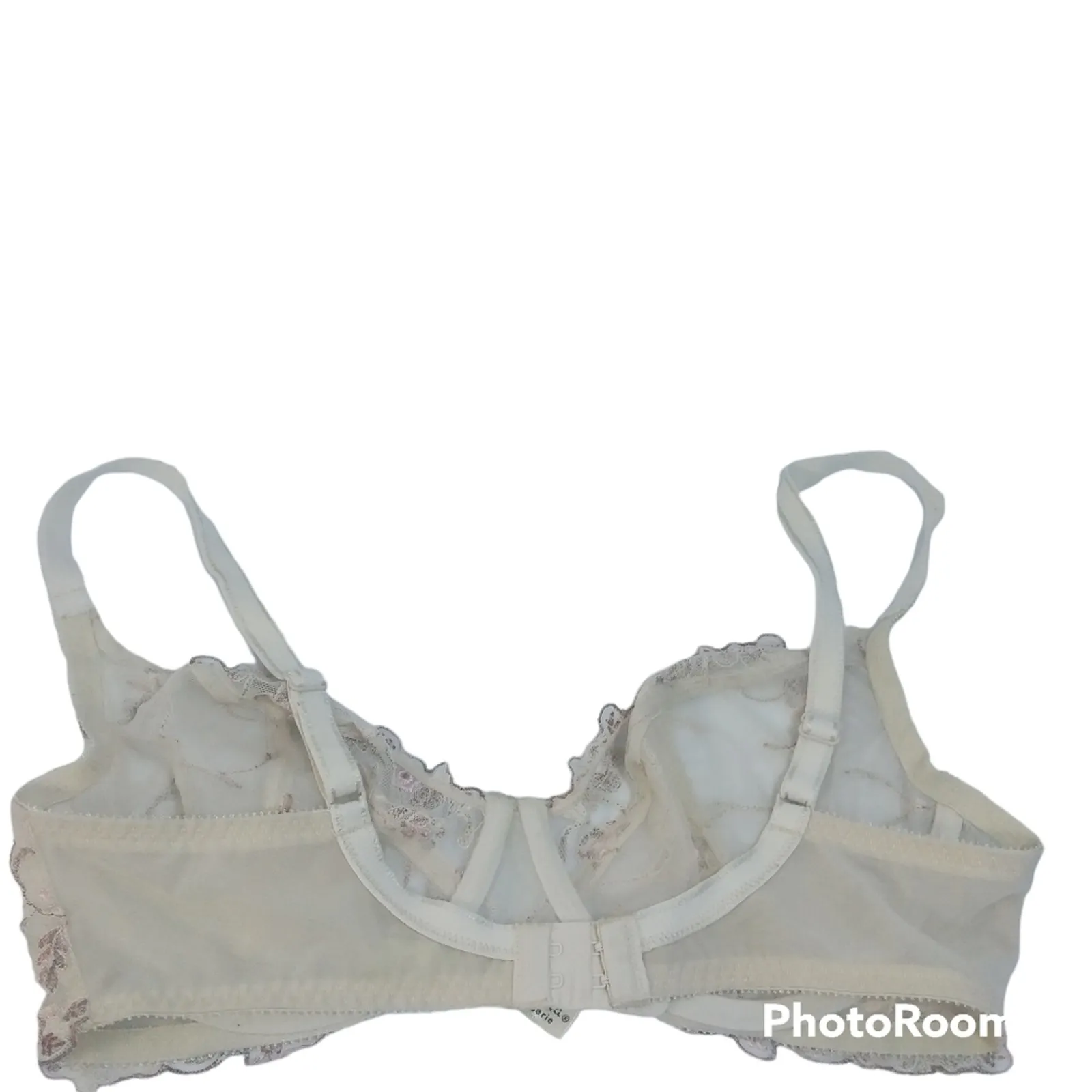 Felina Cream Lace Embroidered Wired Bra 34D - Image 2