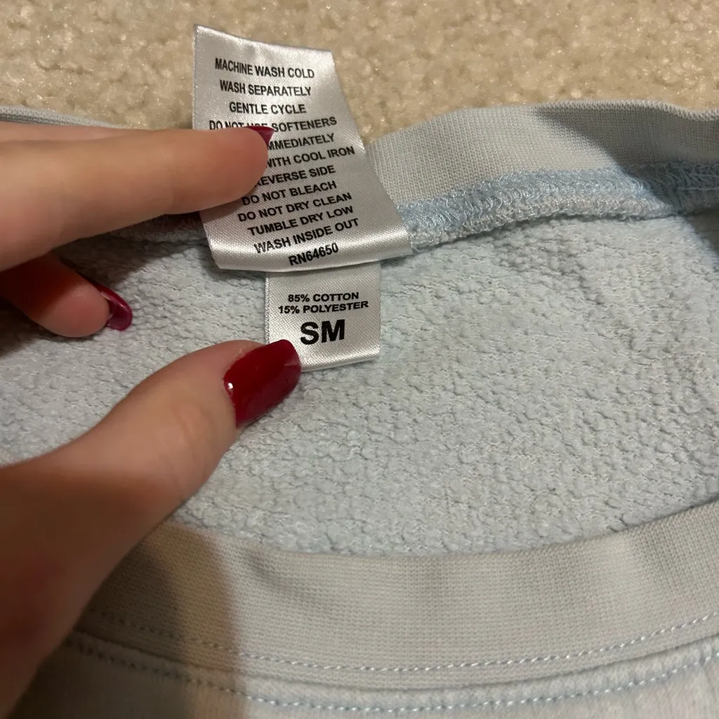 Varsity Light Blue Cheerleading Worlds 2017 Crewneck - Image 3