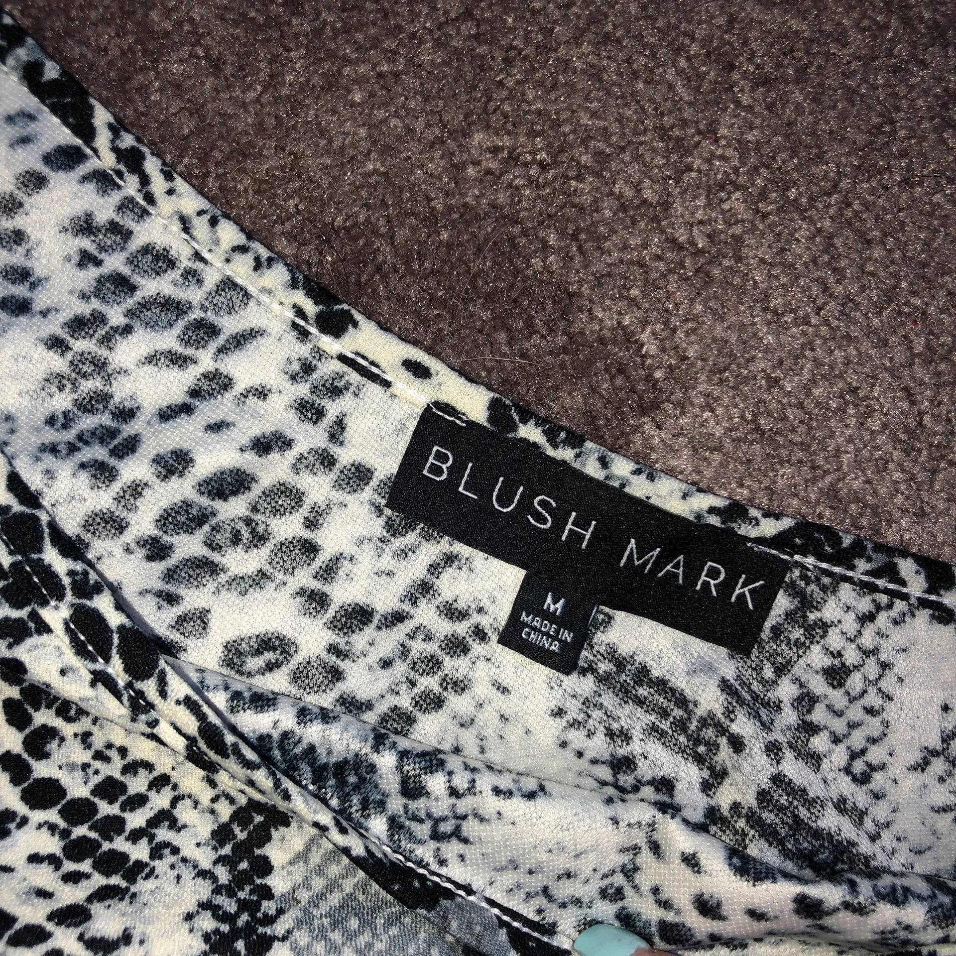 Snakeskin print off the shoulder top - Image 2