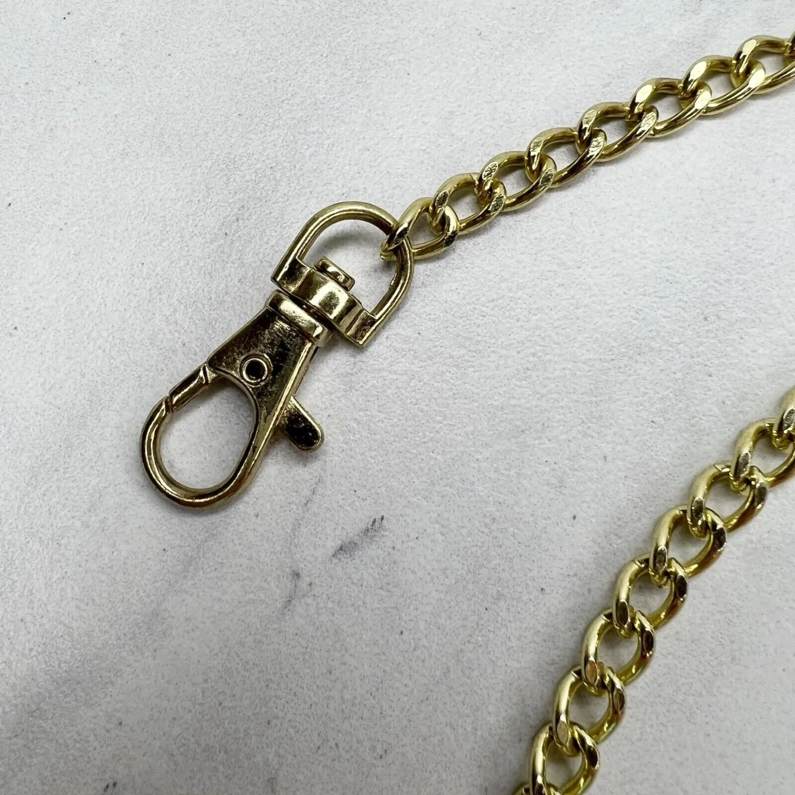 Gold Tone Chain Link Purse Replacement Strap 42" Crossbody ✨ - Image 2