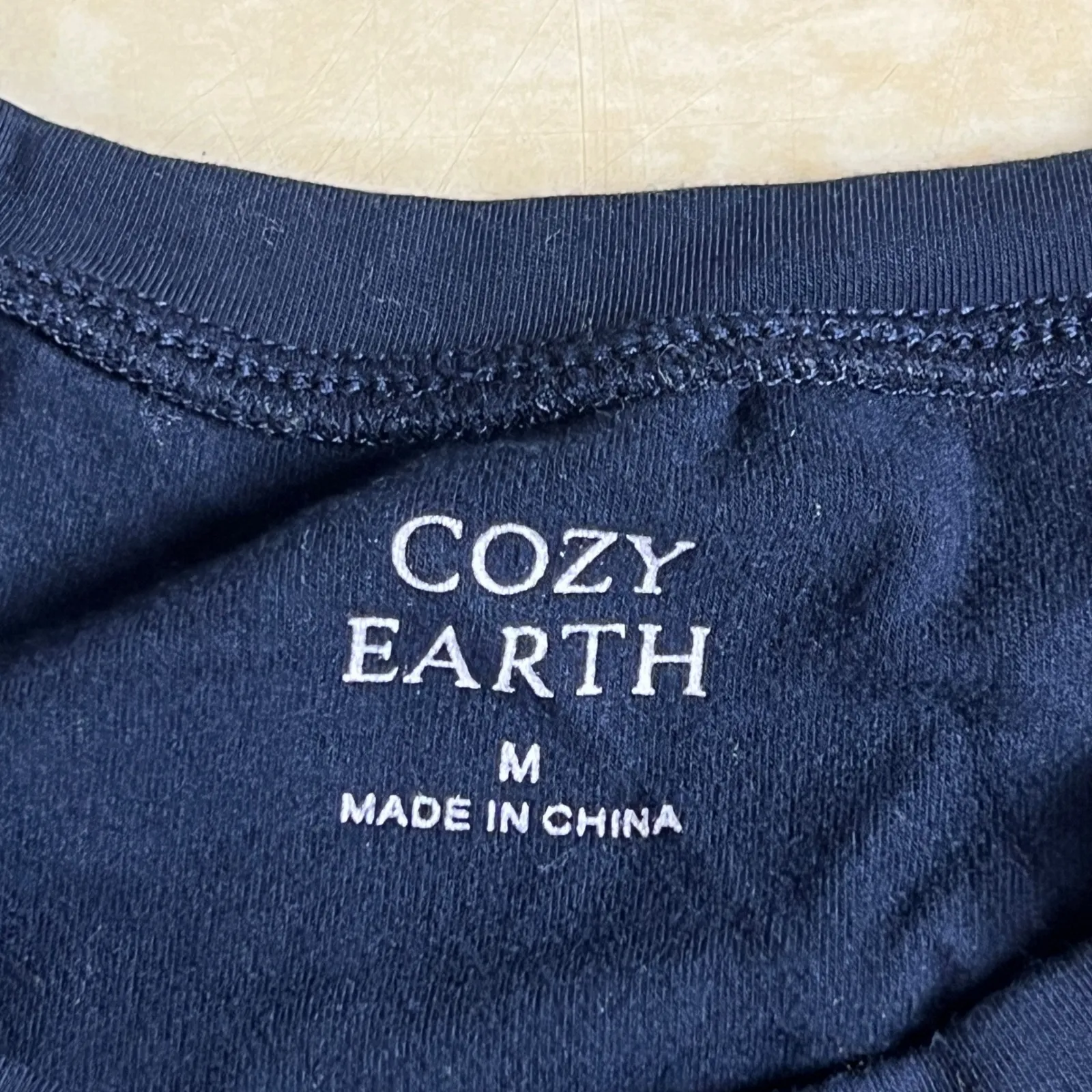 Cozy Earth Navy Blue Raglan Sleeve Crewneck Sweatshirt Top Size M Size M - Image 2