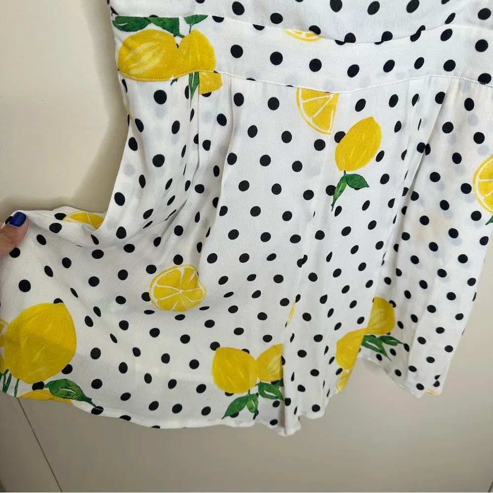 Lovers + Friends James Romper in Lemon Polkadot - Image 6