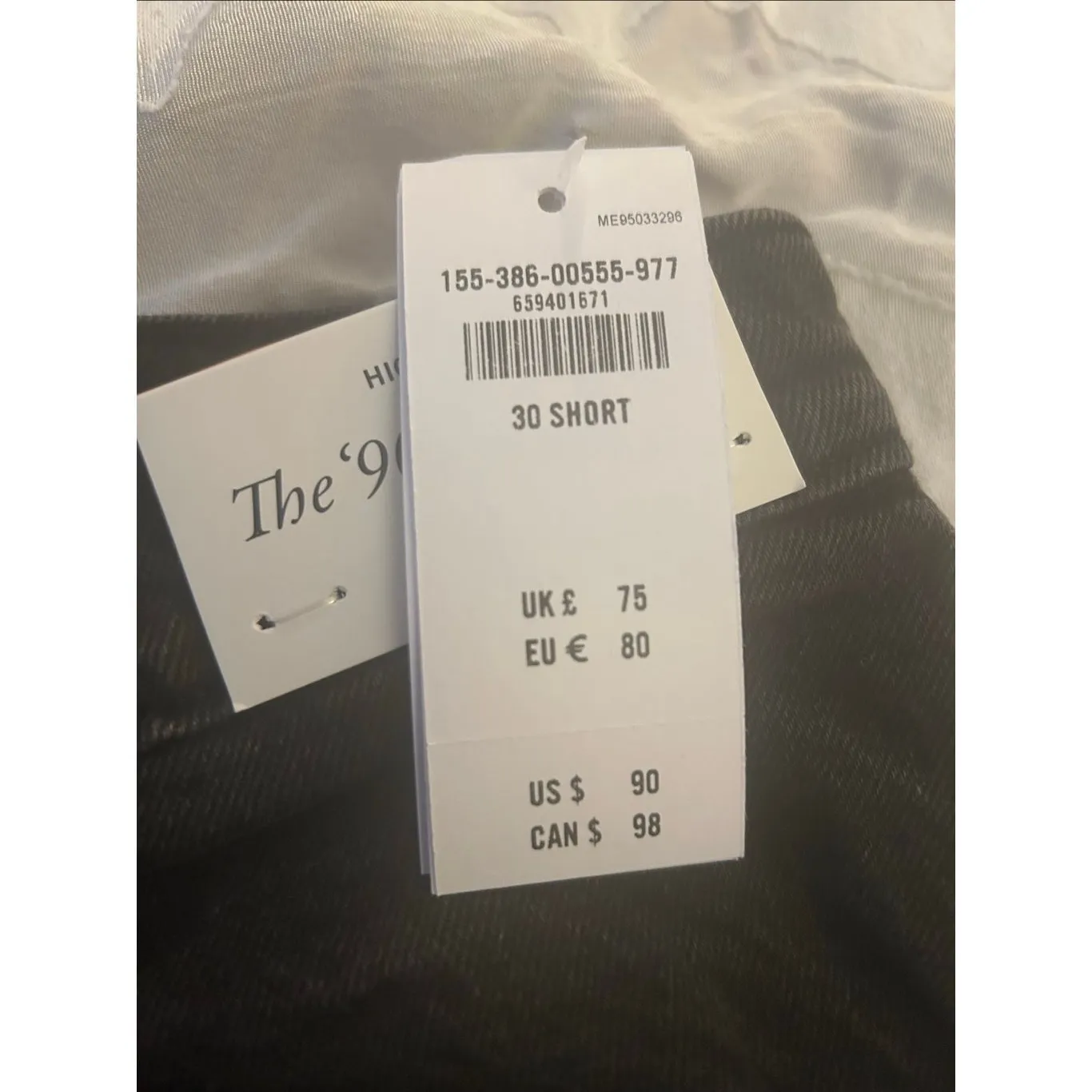 NWT Abercrombie & Fitch The 90’s Relaxed Jeans High Rise Black Size 10s / 30 - Image 15