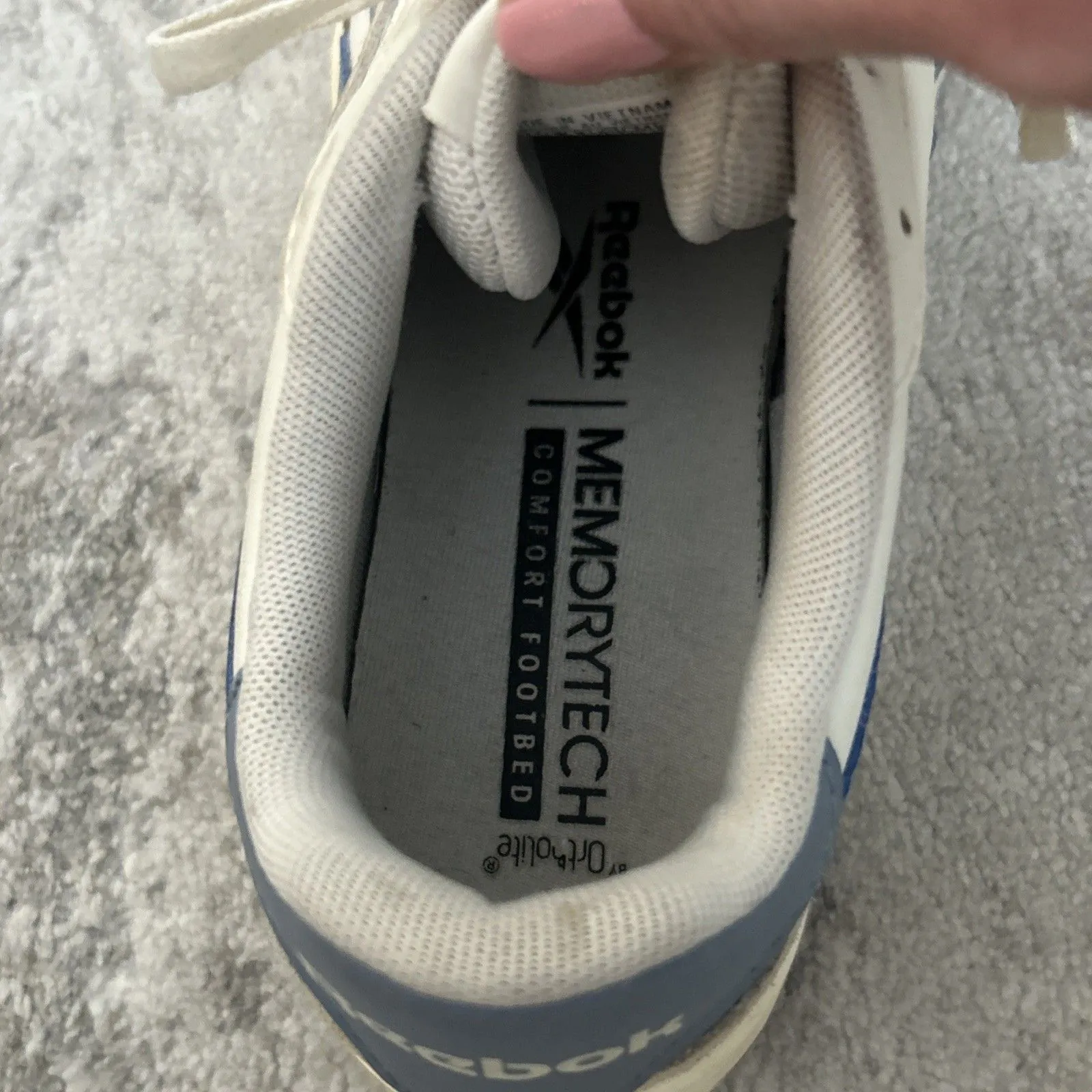 Reebok Shoes Women's 5 Court Advance Bold Chalk White Pale Blue Sneakers - Image 5