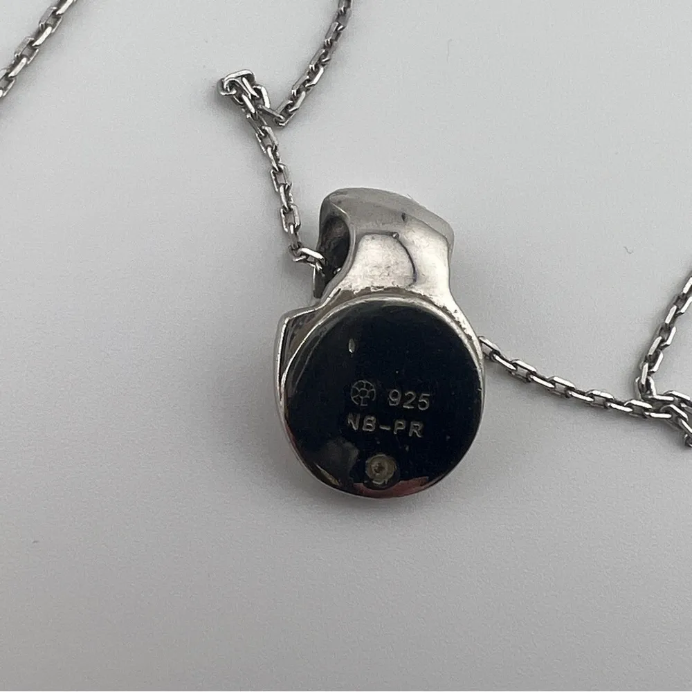 Sterling Silver Bean Necklace - Image 6