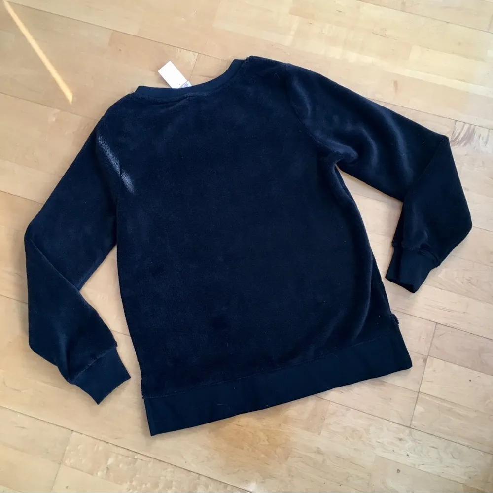 Wondershop “Feeling Festive” Fuzzy Fleece Sleep Lounge Top, Black, Red, Size M Black Size M - Image 14