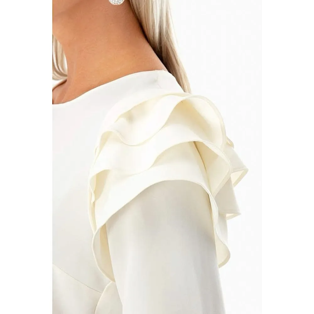 Amanda Uprichard Margaret Ruffle Top - Image 3