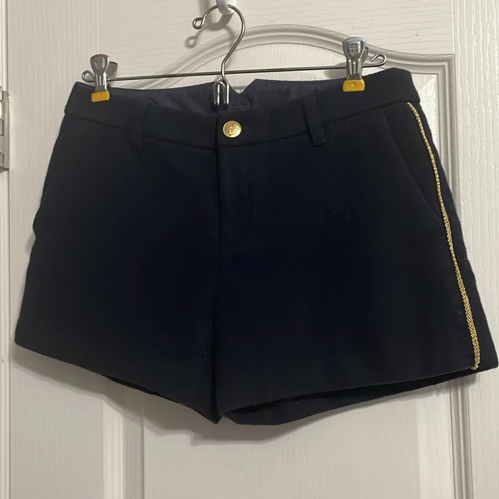 💖 Adam et Ropé Wool Cashmere Blend Nautical Shorts Blue - Image 2