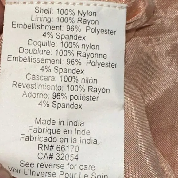 Pankaj & Nidhi Penelope Rose Floral Applique sheath dress size 4 Brown - Image 9