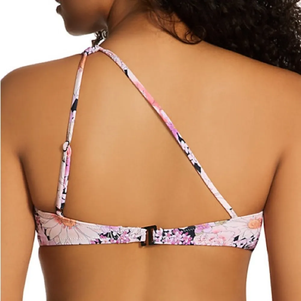 Sanctuary Swim Petal Pusher One Shoulder Bikini Top Asymmetrical Floral L NWT - Image 3