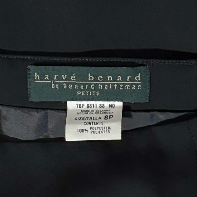 Harve Benard Black Pencil Skirt w Side Slit Women’s 8 P Petite NEW - Image 5