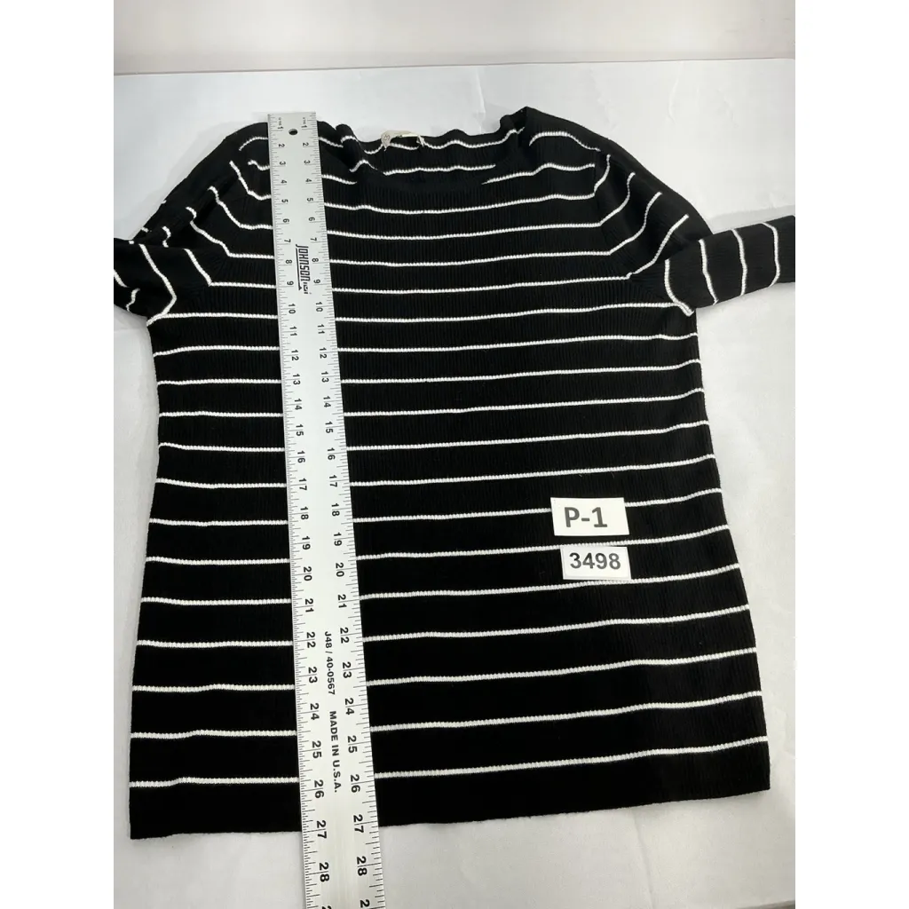 Womans DB Size 2x Navy White Stripe Pullover Long Sleeve Sweater - Image 7