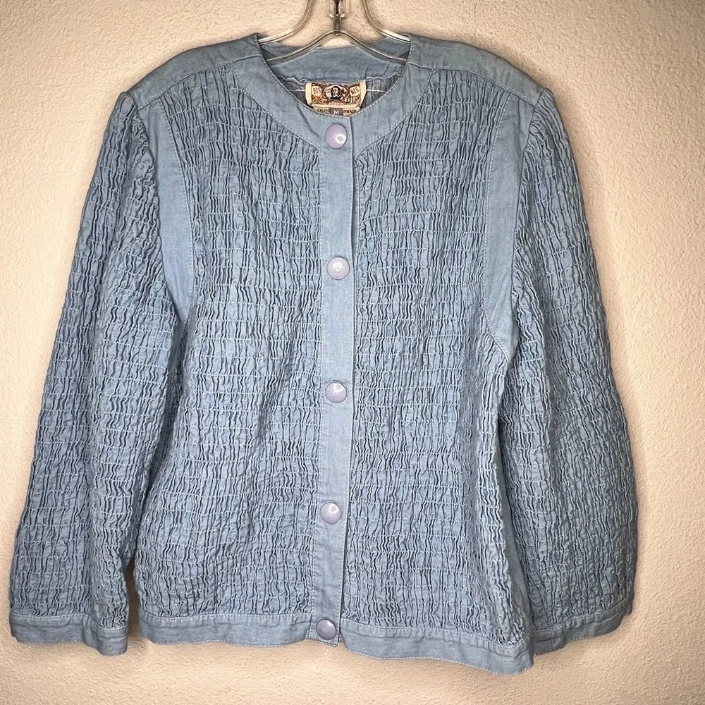 Vintage Gene Ewing Bis Bis‎ Top Blue Size M - Image 8