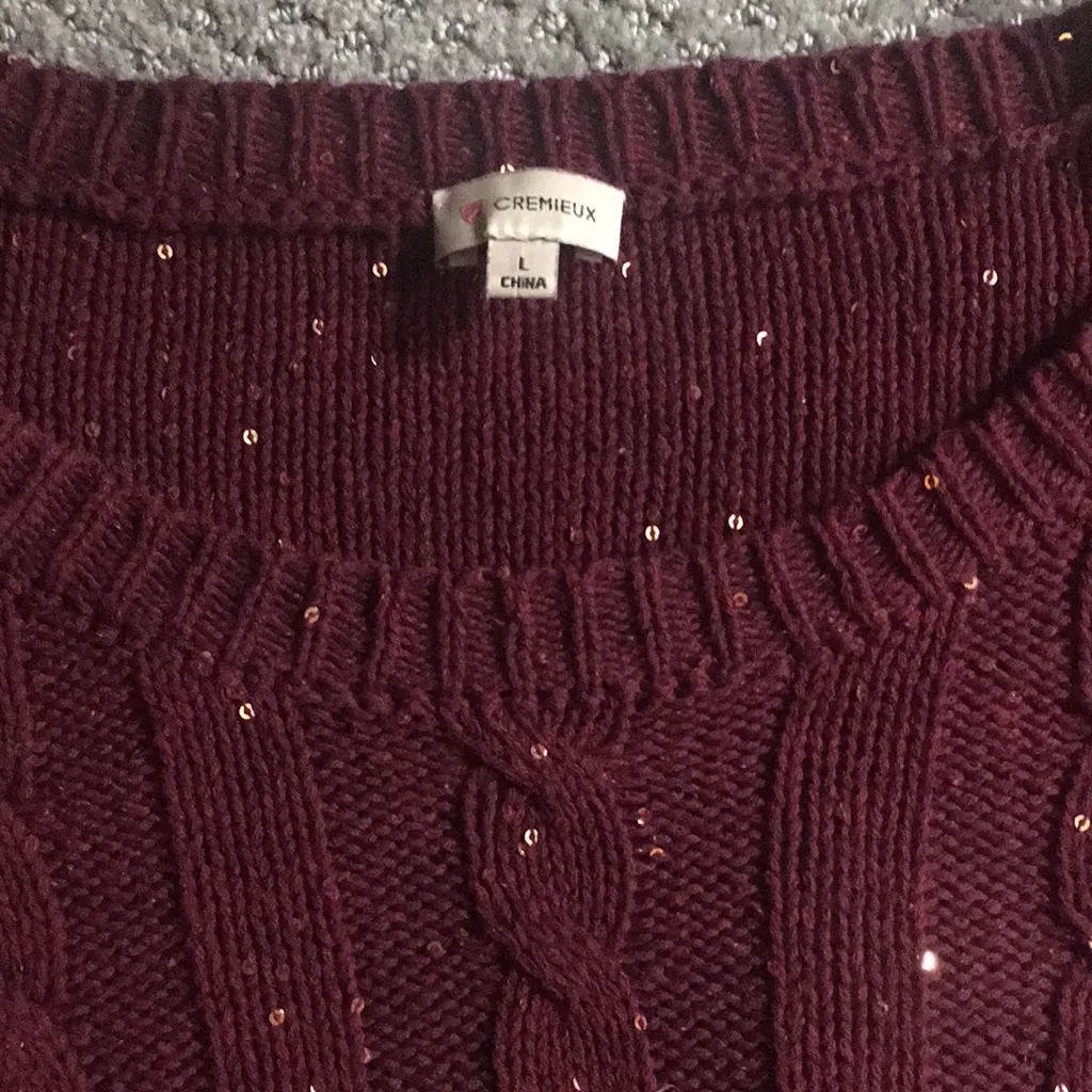 Daniel Cremieux burgundy sweater - Image 4