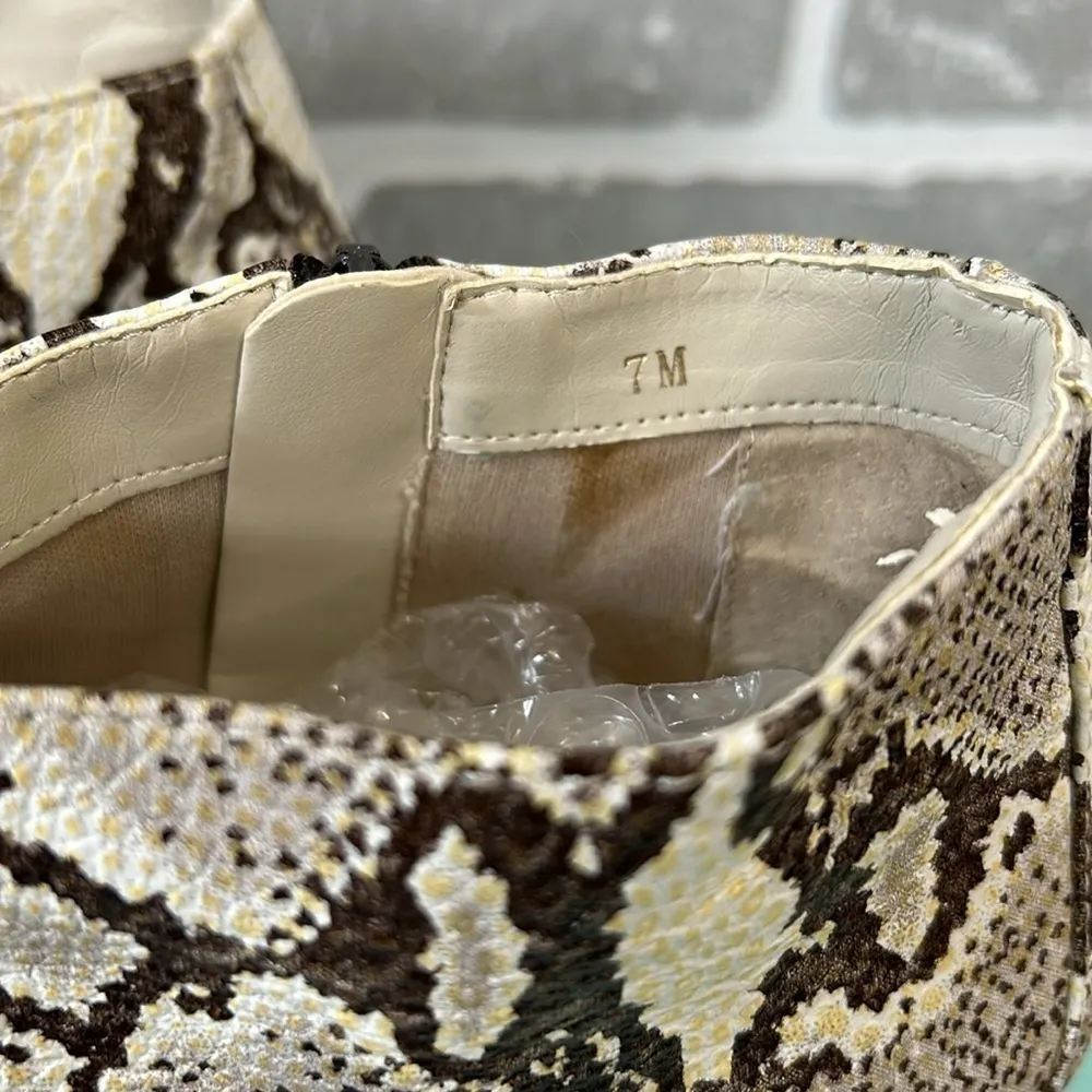 COLIN STUART | ANKLE BOOTS | SIZE 7M | GENUINE LEATHER UPPER | SNAKE PRINT - Image 5