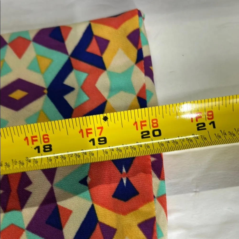 LuLaRoe Orange Black Maxi stretch Skirt Resort geometric colorful vacation 3XL - Image 7