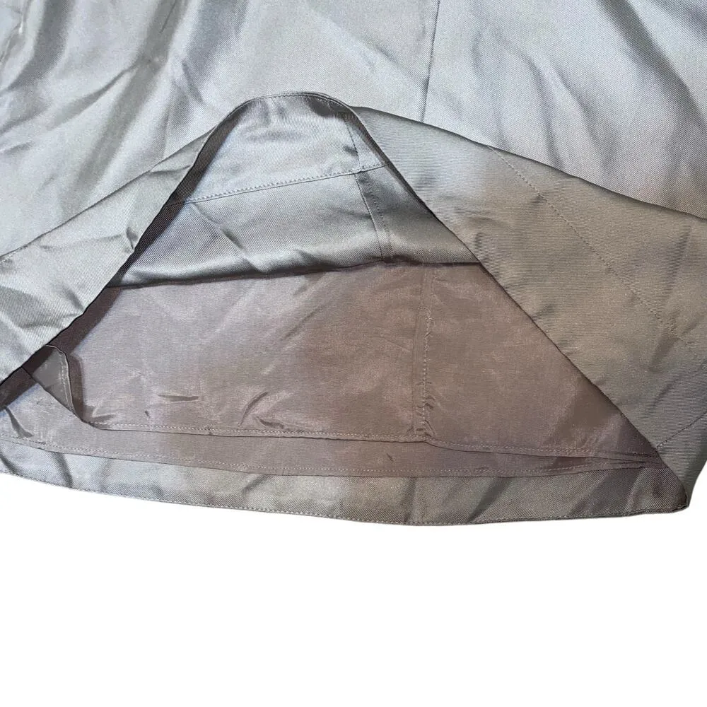 Banana Republic One Shoulder Ruffle Short Cocktail Party Dress Metallic Grey 4 - Image 6