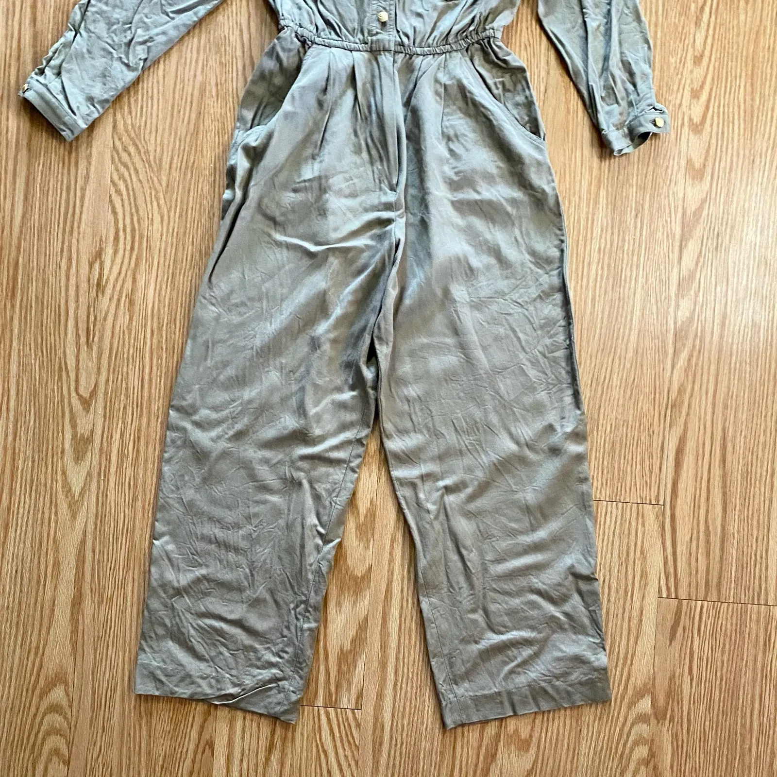 Maggy London Vintage Khaki Minimal Western Jumpsuit Womens 0 - Image 7