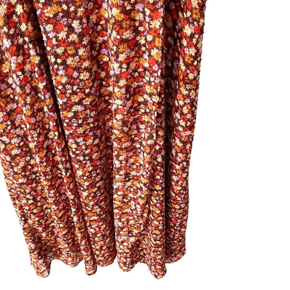 Madewell Long Sleeve Crossover Midi Dress Clipdot Spring Prairie Size medium - Image 7