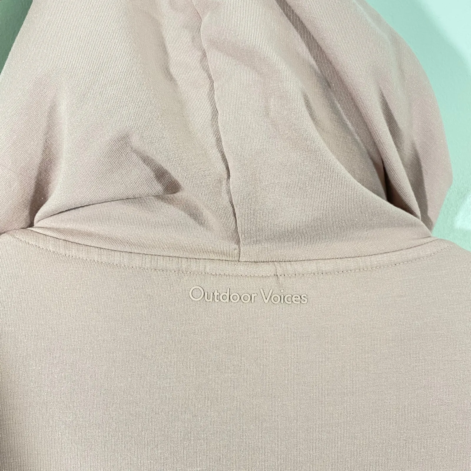 Outdoor Voices Blush Pink Mid Length Loose Fit Beach Tree Pullover Hoodie Size L - Image 10