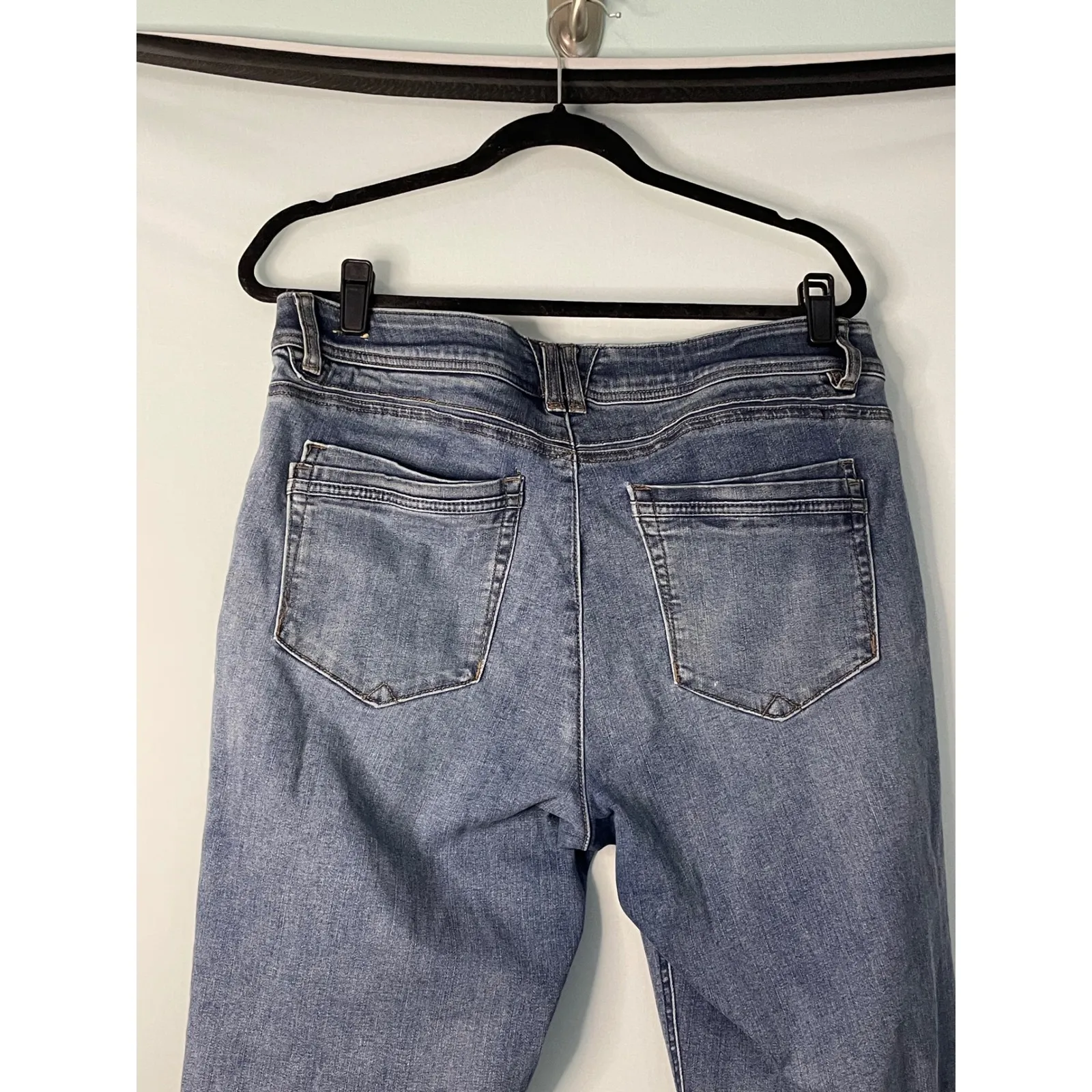 Democracy "Ab" Technology High Rise Distressed Blue Wash Denim Jeans Size 16 - Image 5