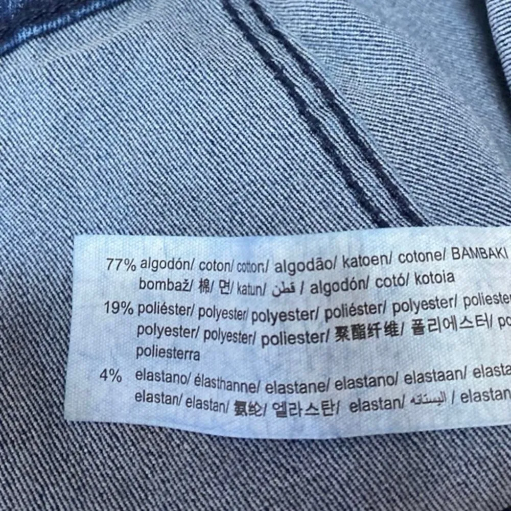 Zara Women's Blue High Waisted Split Hem Skinny Leg Denim Jeans Pants Size 6 - Image 5