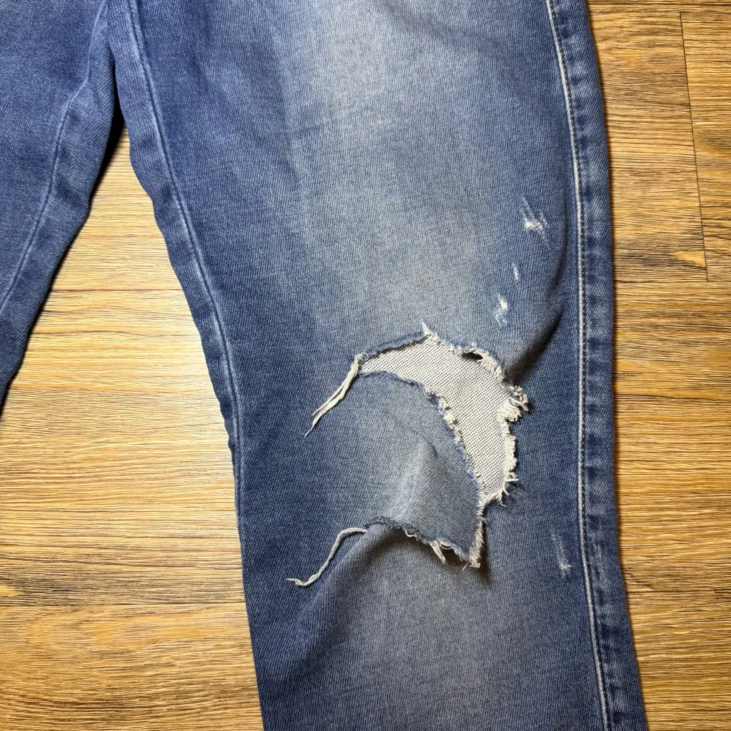 Diesel Distressed Ripped Blue Skinny Jeans - Blue Denim Sweatpants Stretchy 27 - Image 5