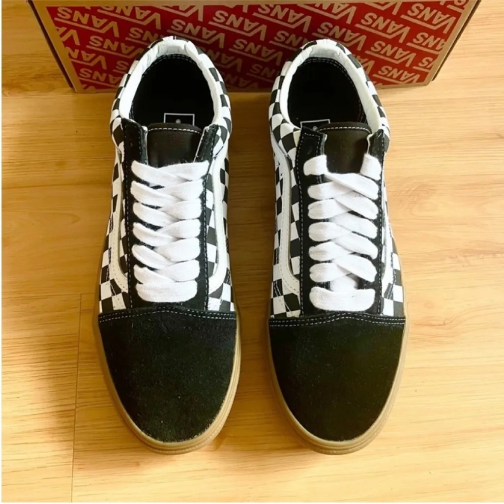 Vans Old Skool Fat Lace Checker Black Women 10.0 US Mens 8.5 US - Image 4