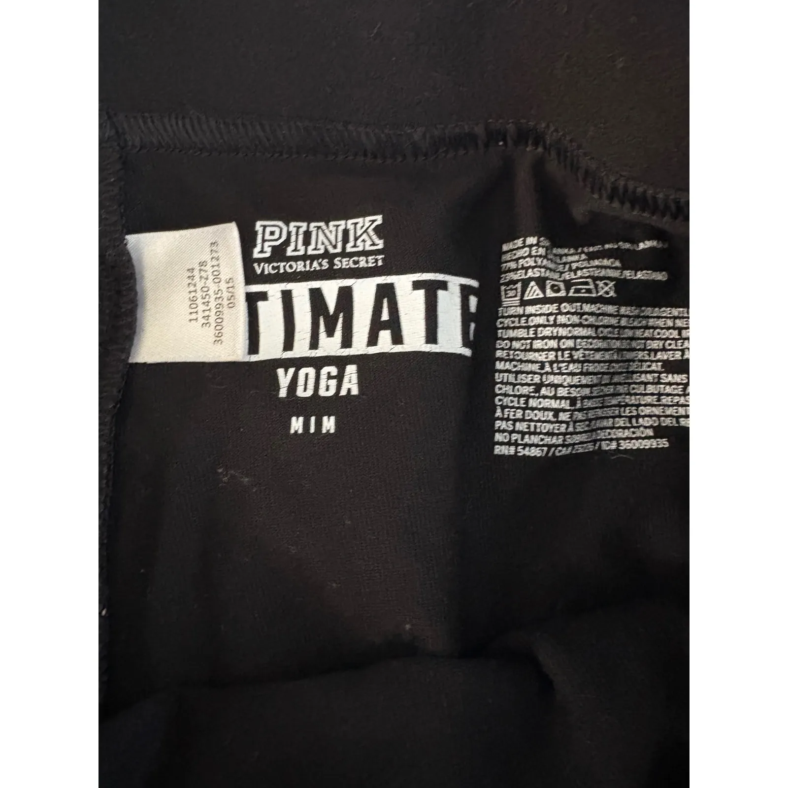 PINK Victoria's Secret Ultimate Yoga Shorts Black Pink Nation Women's - Image 3