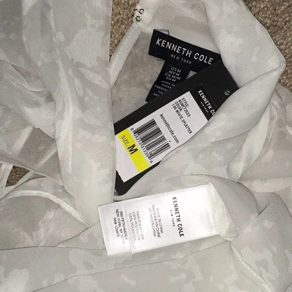 Kenneth Cole Crossover top in white splash. NWT - Image 7