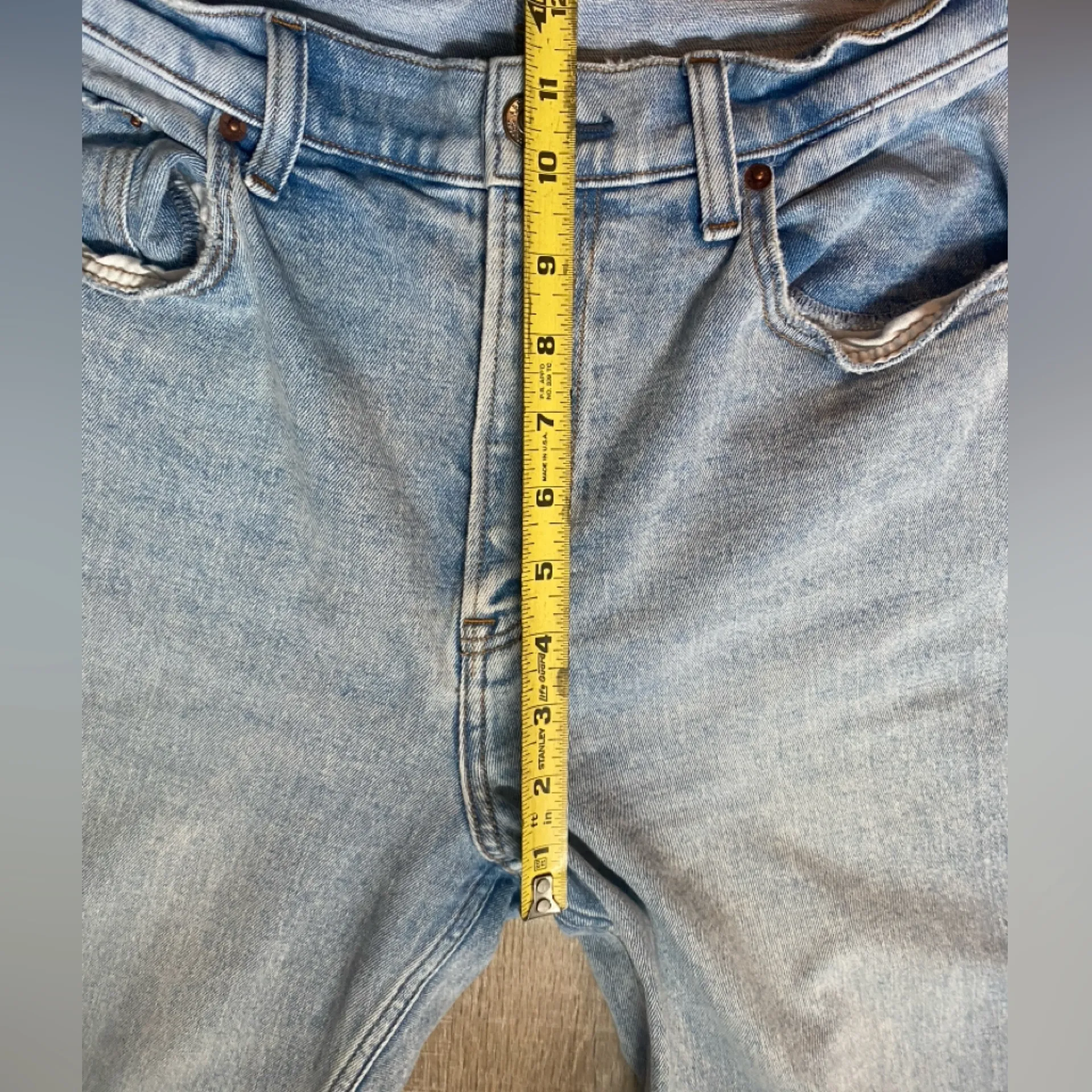 Abercrombie & Fitch Curve Love Ankle Straight Ultra High Rise Jeans Light 28 / 6 - Image 14