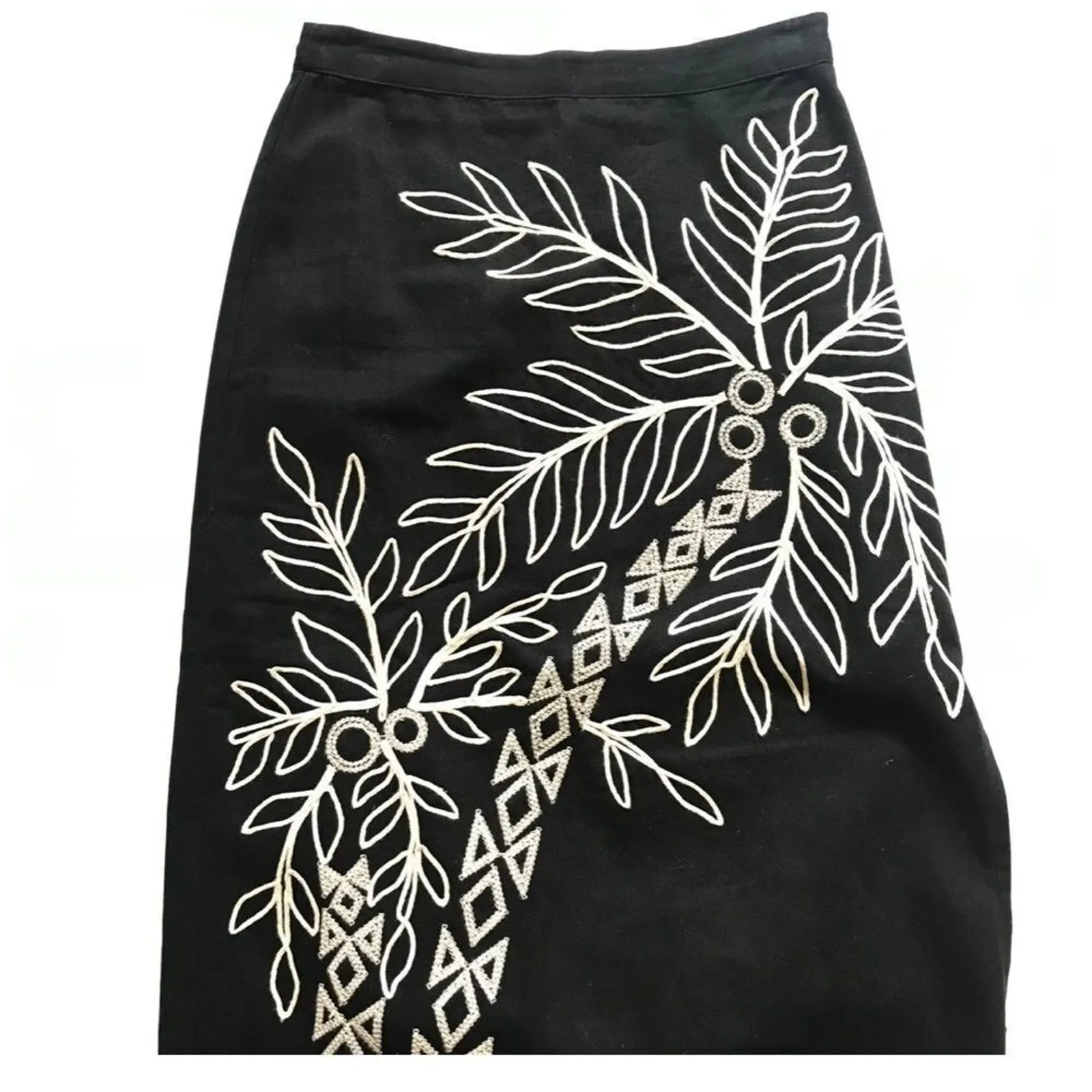 ANTHROPOLOGIE MAEVE Embroidered Palm Tree Midi Skirt Size 6 New w/ Tag MSRP $98 - Image 13