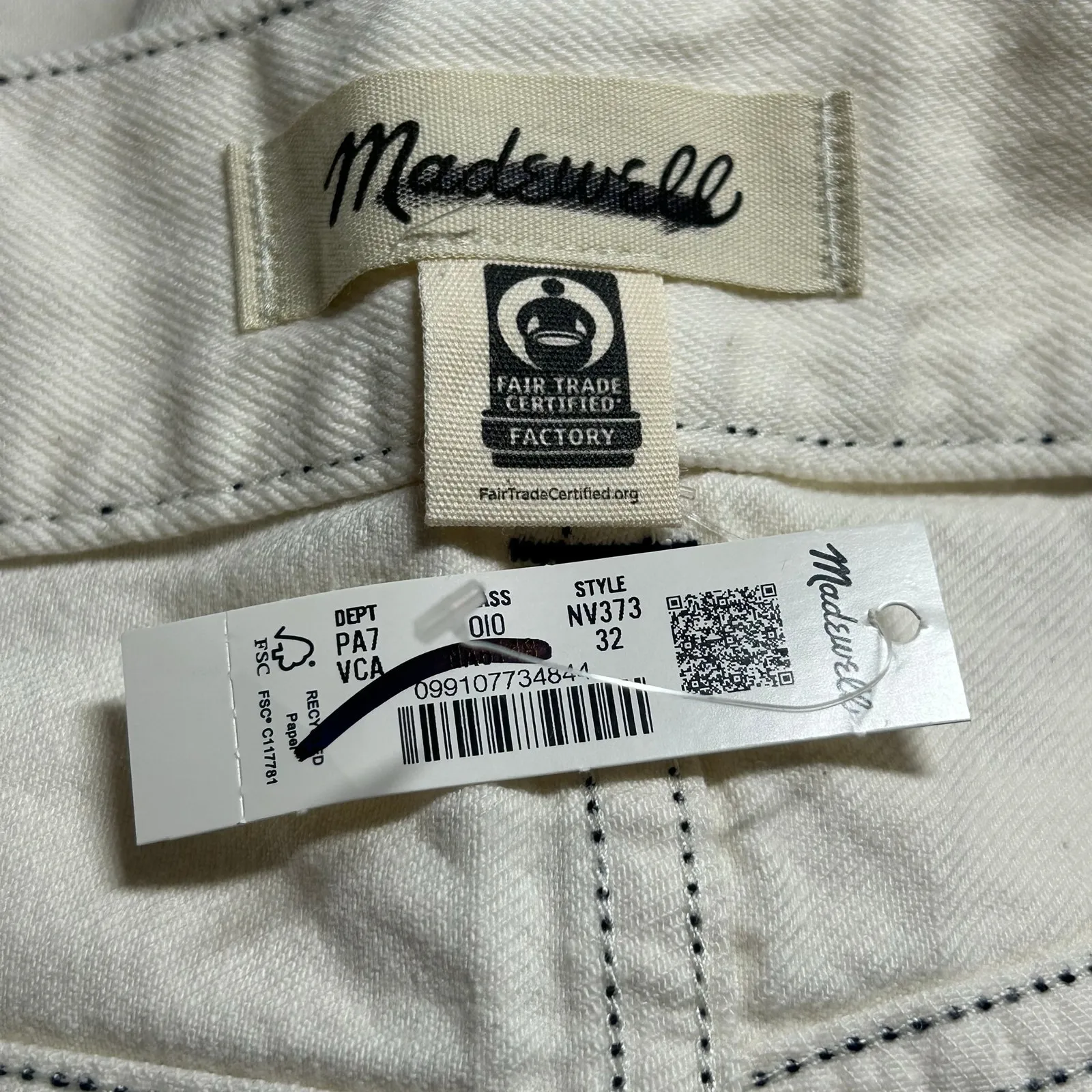 Madewell Women's Superwide Leg Utility Jeans Vintage Canvas Full Length 32 New - Image 8